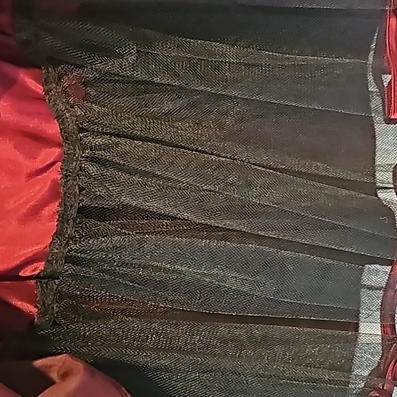 L A Glo Vintage Halter Maroon Dress - Picture 4 of 9